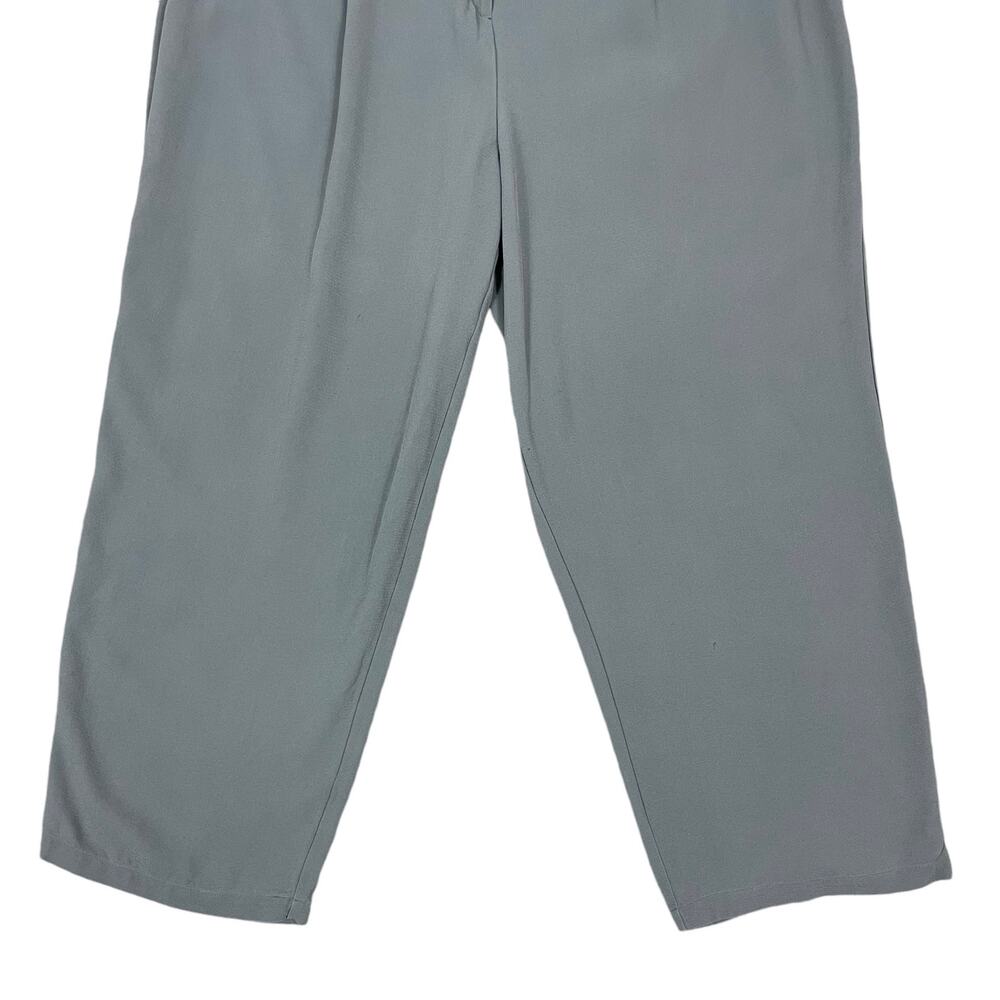 Eileen Fisher 100% Silk Pants Gray Large Lightweight Laganlook Beach Resort - Picture 6 of 16